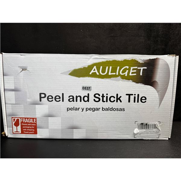 1 Box of 100pcs Black Slate Style Auliget Peel and Stick Tiles - New