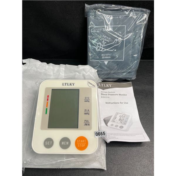1 LTLKY Electronic Automatic Arm-Type Blood Pressure Monitor w/ LCD Display - New/No Box
