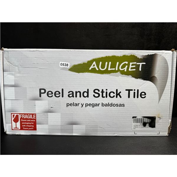 1 Box of 100pcs Black Slate Style Auliget Peel and Stick Tiles - New