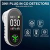 Image 4 : 1 Gedsffati 3-in-1 Carbon Monoxide Detector/Temp/Humidity Detector (Model: PTH-24D) Plug-In; New