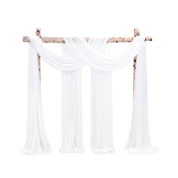1 2-Pack of Wedding Arch/Event Draping Curtain Panels - New