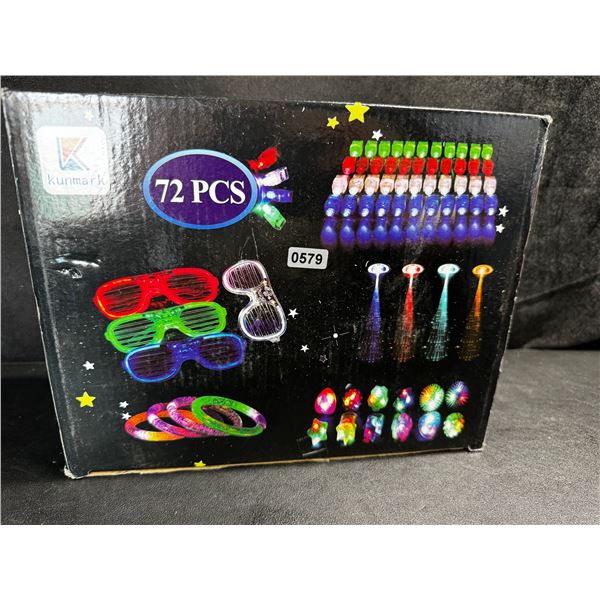 72PC LED Light-Up Party Set/Glow-In-the-Dark Party Supplies - Brand New