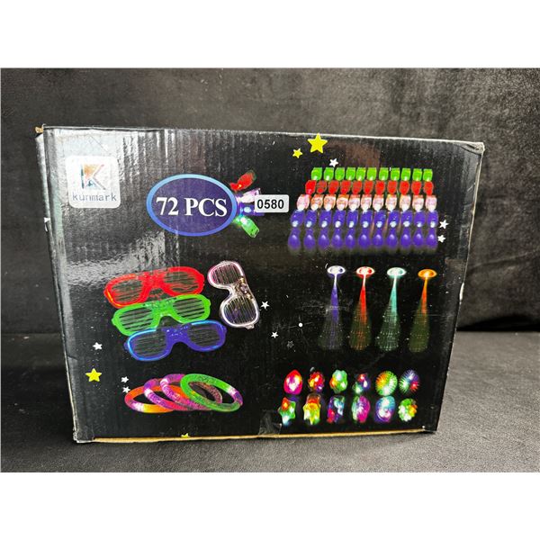 72PC LED Light-Up Party Set/Glow-In-the-Dark Party Supplies - Brand New