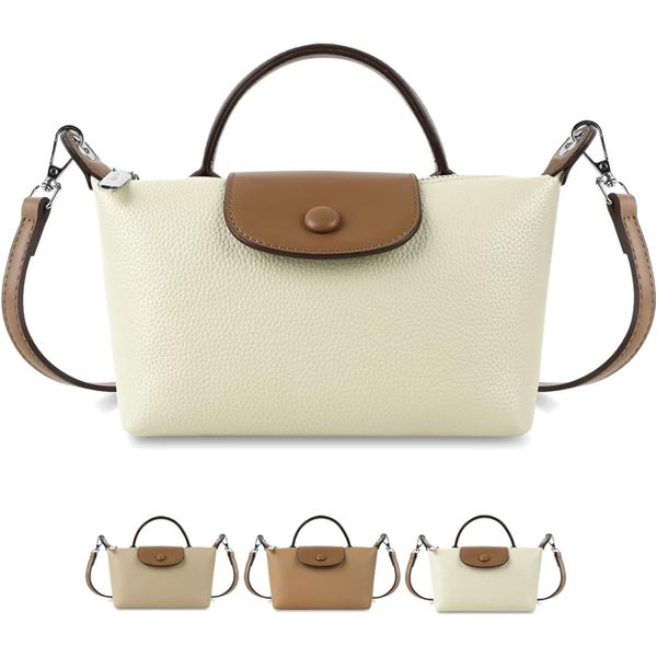 1 Shoulder Drop Adjustable Cream White Handheld Cross Body Bag - New