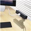 Image 7 : 1 Double Layer Desk Clamp Power Strip Bar w/ 18W Fast Charge Station; 10 Outlets; 6Ft Cord - NEW