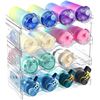 Image 1 : 4-Tier Stackable Plastic Water Bottle Organizer Rack; For Water, Wine, Drinks (Holds 16 Bottles) New