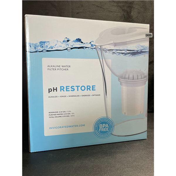 1 Invigorated Water pH Restore Alkaline Water Filter Pitcher - 3.5L - Brand New!