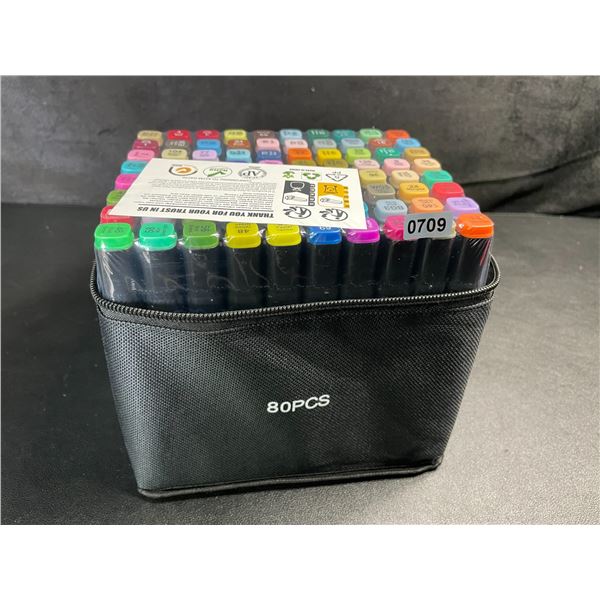1 Multi-Pack of Alcohol Dual-Tip Artist/Sketch Markers - 80 PCS/Colours! - Brand New!