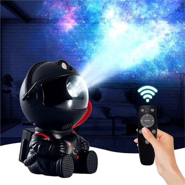 1 Astronaut Star Galaxy Projector/Star Nebula Night Light Projector w/ Remote Control - New