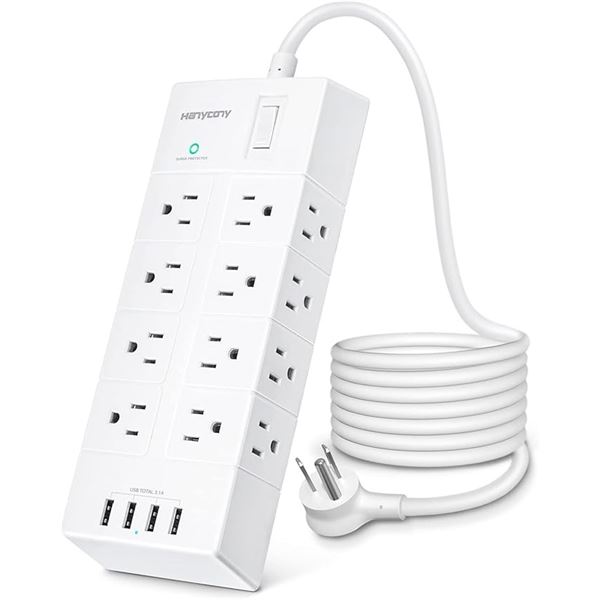 1 16-Outlet Power Strip Bar/Surge Protector with USB Ports & 6FT Cord - Brand New