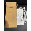 Image 2 : 1 16-Outlet Power Strip Bar/Surge Protector with USB Ports & 6FT Cord - Brand New