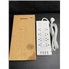 Image 2 : 1 16-Outlet Power Strip Bar/Surge Protector with USB Ports & 6FT Cord - Brand New