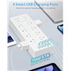 Image 6 : 1 16-Outlet Power Strip Bar/Surge Protector with USB Ports & 6FT Cord - Brand New