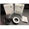 Image 1 : 2 LED Gooseneck Flexible Desk Lamps/Reading Lamps; Clamp-On Design - Brand New