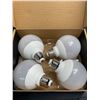Image 4 : 4-Pack of LED G25 Light Bulbs - E25 Base, 5000K, 9W, Non-Dimmable - New