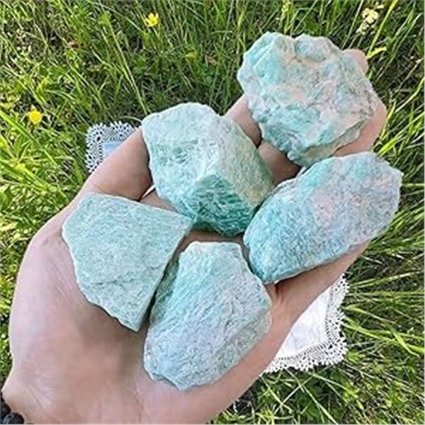 2 Boxes of Amazonite Natural Raw Crystal Stones (1/2lb Each) - New