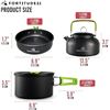 Image 6 : 1 Fortitude21 Camping Cookware Set; 19PC Compact/Lightweight Cookware for Outdoors - New