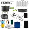 Image 7 : 1 Fortitude21 Camping Cookware Set; 19PC Compact/Lightweight Cookware for Outdoors - New