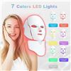Image 6 : 1 LED Light Therapy 7-Color Beauty Mask for Face; Anti-Aging, Wrinkle Treatment Mask - New
