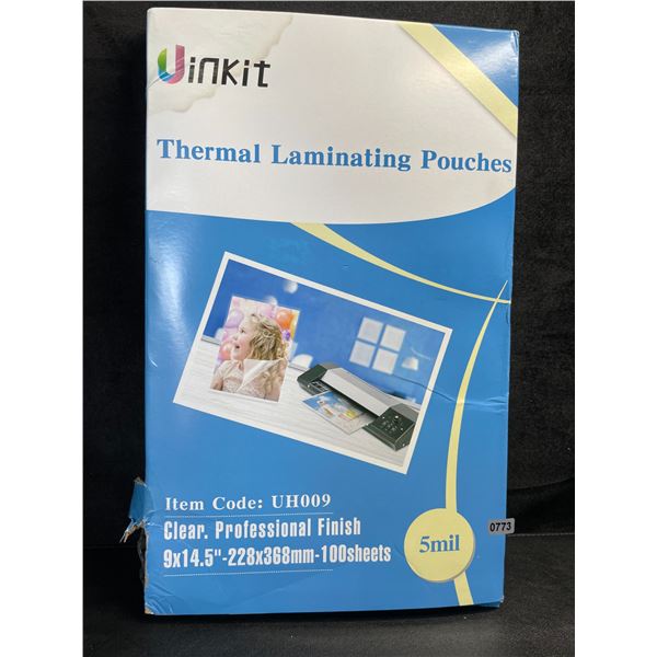 1 Pack of Thermal Laminating Pouches - 9" x 14.5" (100 Sheets) - New