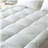 Image 1 : 1 Bamboo Cooling Queen Size Mattress Topper (60 x 80") Deep Pocket/Fitted Design - New!