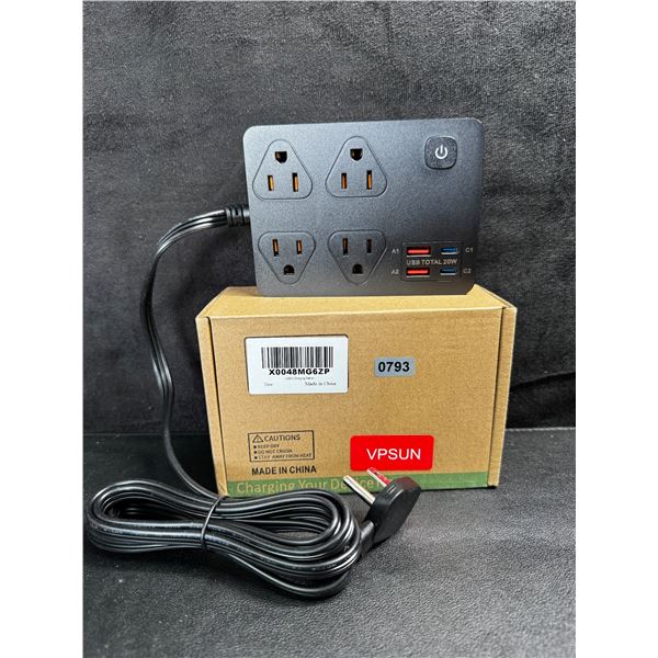 1 VPSUN Outlet Extension/Power Bar USB Charge Station - New