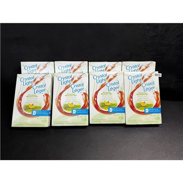 8 Boxes of Crystal Light Tea Blends Original Iced Tea Drink Mix Pouches - New