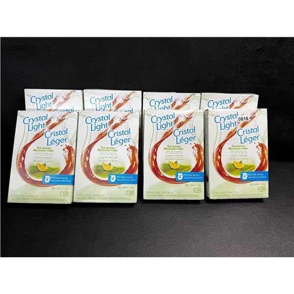 8 Boxes of Crystal Light Tea Blends Original Iced Tea Drink Mix Pouches - New
