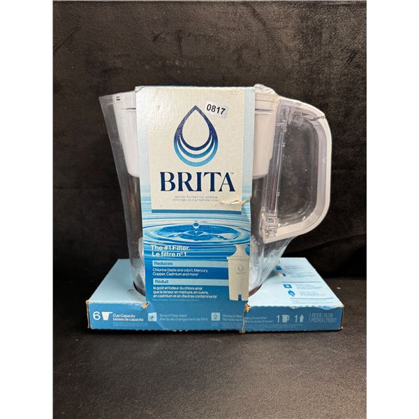 1 Brita 6 Cup Capacity Smart Water Pitcher and Filter System - New