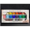 Image 1 : 1 24-Pack of Assorted Colour Acrylic Multipurpose Water Based Paint - New