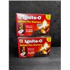 Image 1 : 2 Boxes of Ignite-O Instant Fire Starters for Fireplaces Camping or Burning - New