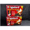 Image 1 : 2 Boxes of Ignite-O Instant Fire Starters for Fireplaces Camping or Burning - New