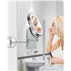 Image 2 : 1 8" Rechargeable LED Wall Mounted Mirror with 360 Degree Swivel and 13inch Extension - New