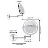 Image 3 : 1 8" Rechargeable LED Wall Mounted Mirror with 360 Degree Swivel and 13inch Extension - New