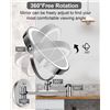 Image 7 : 1 8" Rechargeable LED Wall Mounted Mirror with 360 Degree Swivel and 13inch Extension - New