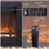 Image 4 : 1 Rodaflame 23.7Wx17.24H inch Fireplace Insert with Adjustable Flames and Remote - New