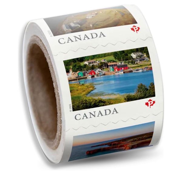1 Roll of 100PCS Canada Permanent Domestic Rate Mail/Shipping Stamps - New