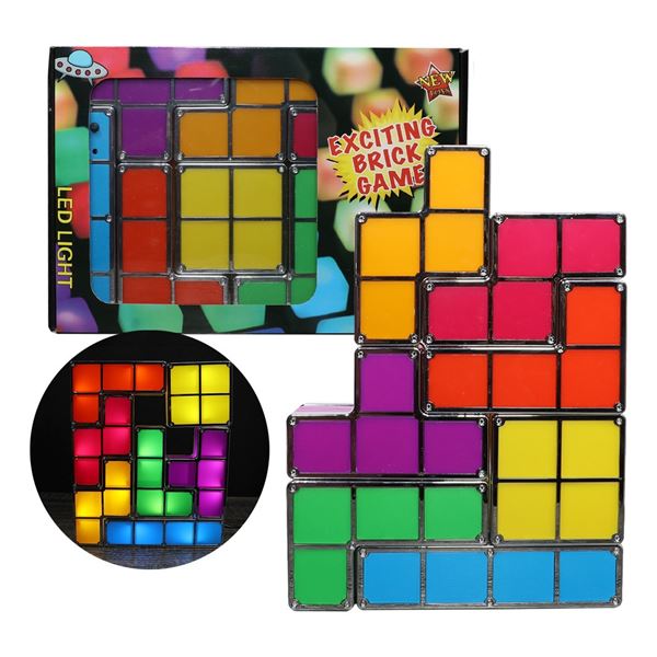 1 Magic Block Stackable Illuminated LED Brick Game and Night Light - New