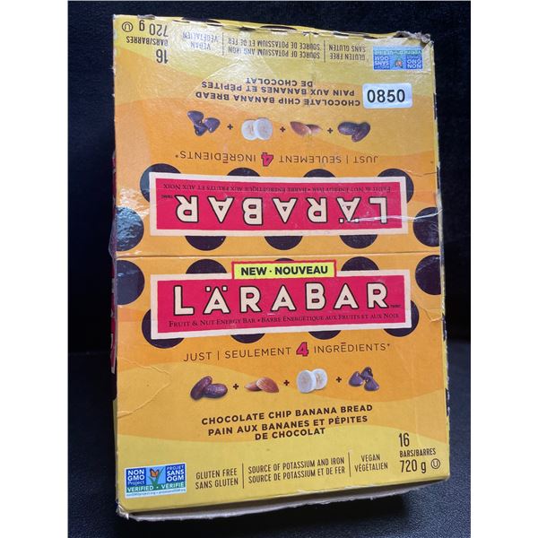 1 Box of Larabar Chocolate Chip Banana Bread Energy Bars (16 Bars) 720g - New (BB: 2026/JA/18)
