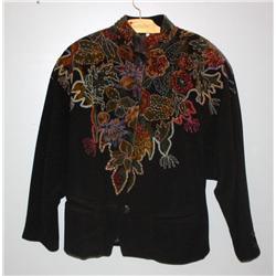 Byblos Italian Design Beaded Cashmere Wool Jacket