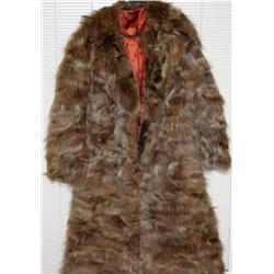 Vintage Coon Skin Coat w/ Silk Liner