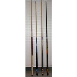 4 Professional Pool Cues