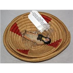 2 Hand Wooven Hopi Hemp Baskets