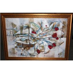 Signed Framed Print of Designed Flower