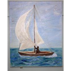 Oil Painting of  Sailing