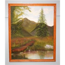 Framed Oil Painting of Nature
