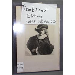 Rembrandt Etching