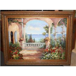 Framed Oil of Ocean View