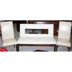3 pc. White Leather Sofa Chair Set--New