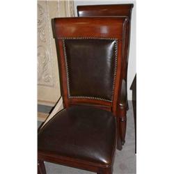 2 Wood Padded Dinning Chairs